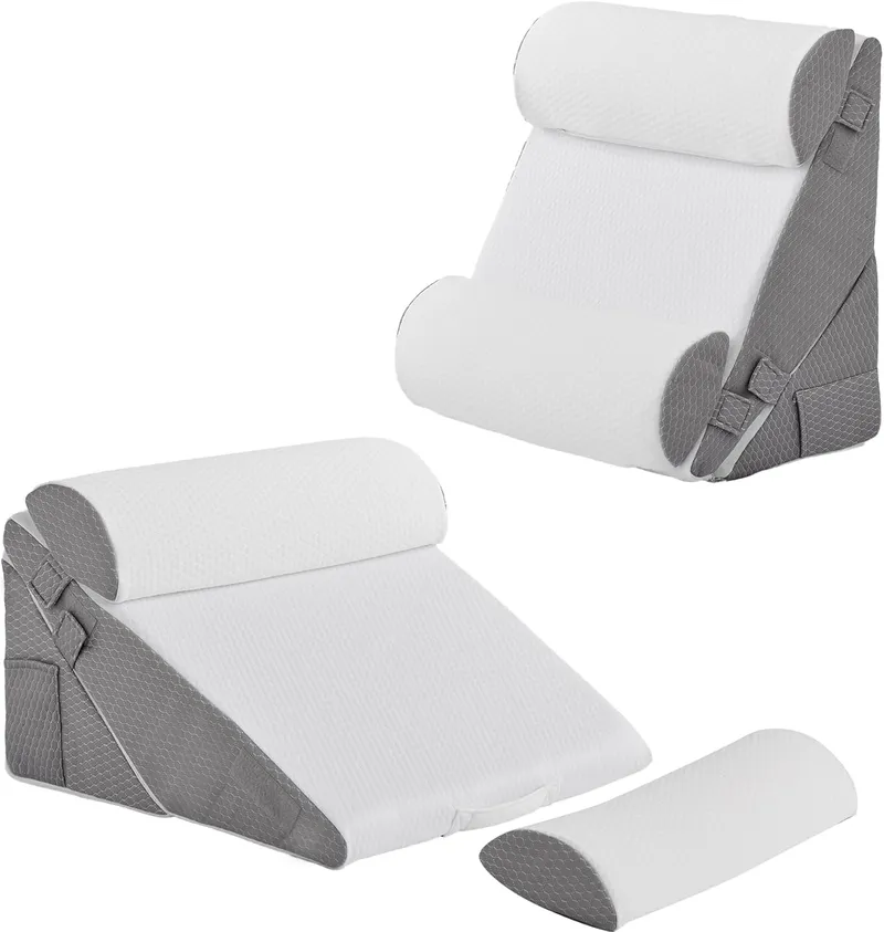 Bedluxe Adjustable 4pcs Bed Wedge Pillow Set