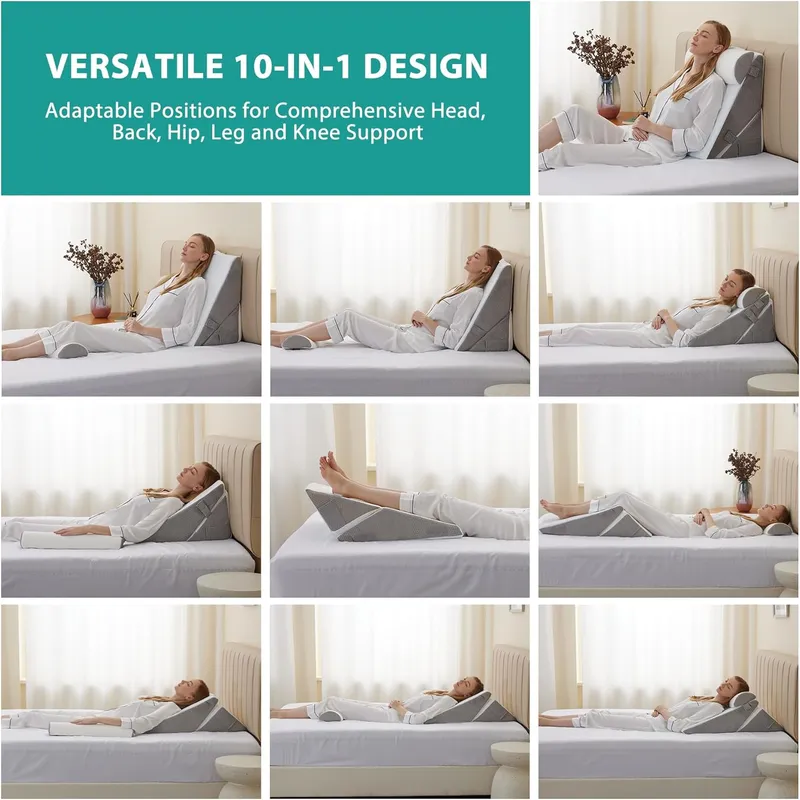 Bedluxe Wedge Pillow Headboard, White